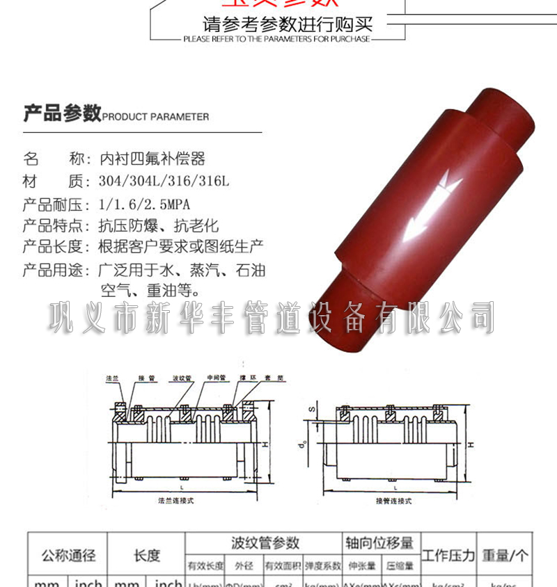 18地埋式波紋補償器生產(chǎn)廠家提供的補償器接頭說明.jpg